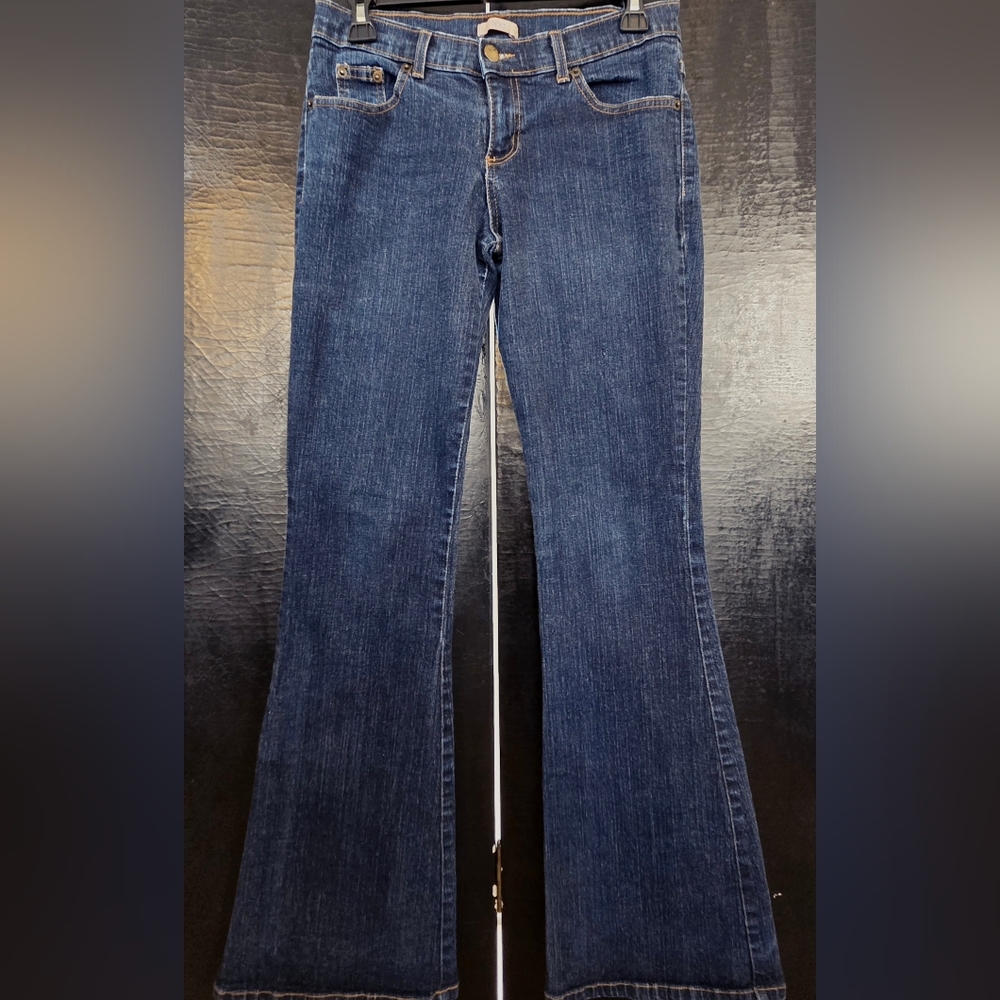 Vintage Forever 21 XXI Y2K Low Rise Flare Jeans Dark Wash Juniors 5 - Picture 2 of 7